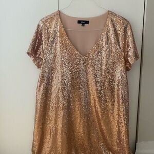 Pink champagne sequins dress